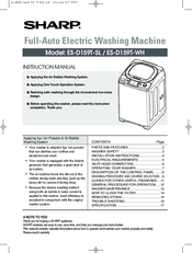Sharp Washing Machine User Manual Pdf